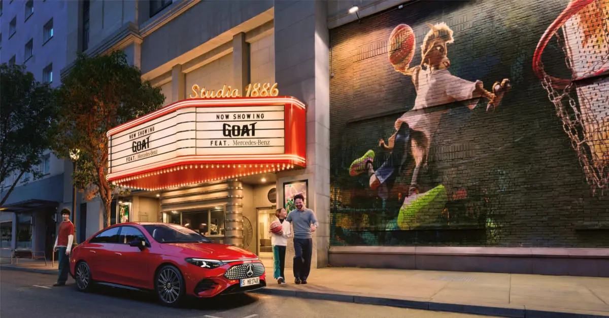 Mercedes partenaire officiel du nouveau film Sony Pictures Animation "Goat - rêver plus haut" !