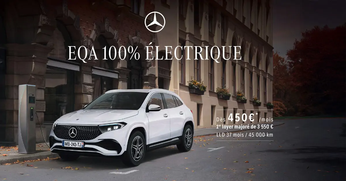 Profitez du Mercedes-EQA avec Pack AMG Line à partir de 450€/mois* !