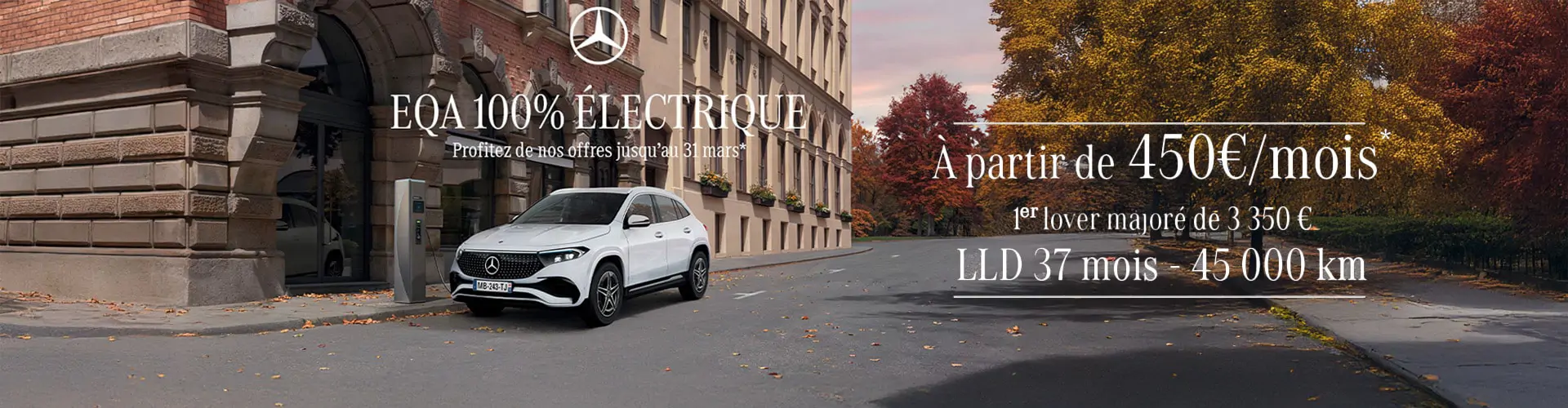 Profitez du Mercedes-EQA avec Pack AMG Line à partir de 450€/mois* !