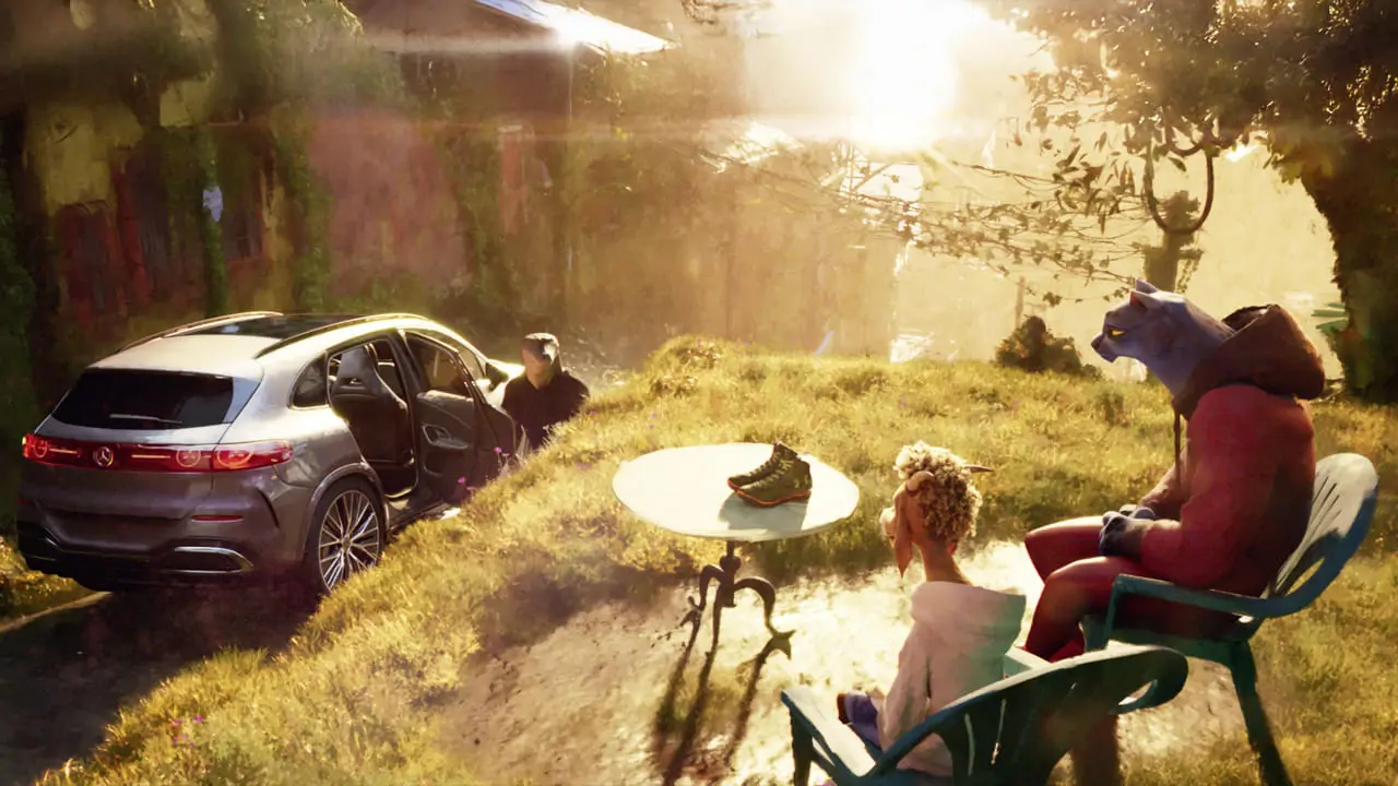 Nouveau Mercedes GLC dans le film "Goat"