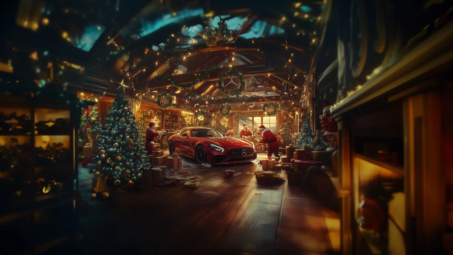 À Noël tout le monde roule en Mercedes !