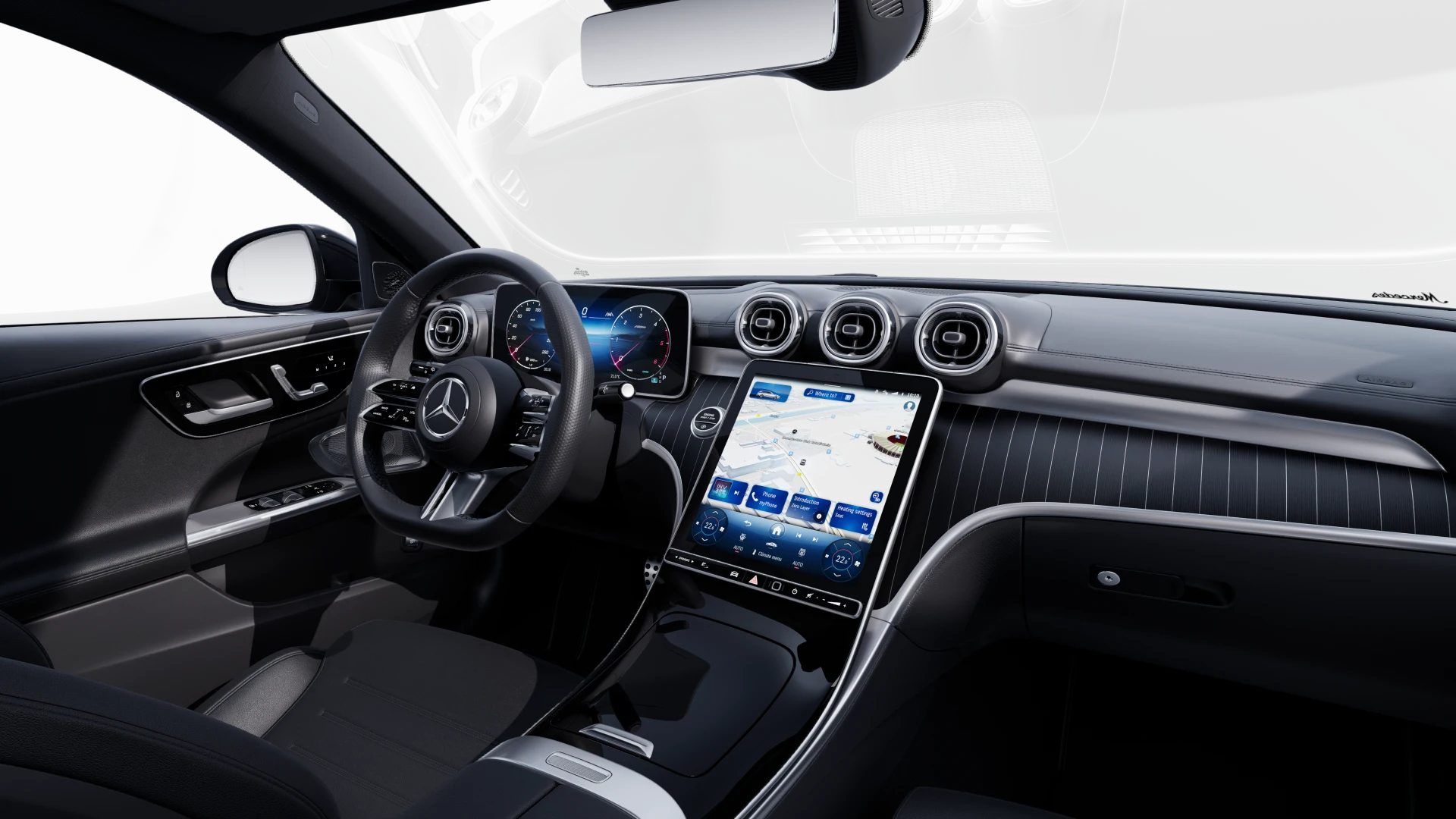 Image Mercedes-Benz CLASSE C BREAK Classe C 220 d Break AMG Line Pack Sport Noir