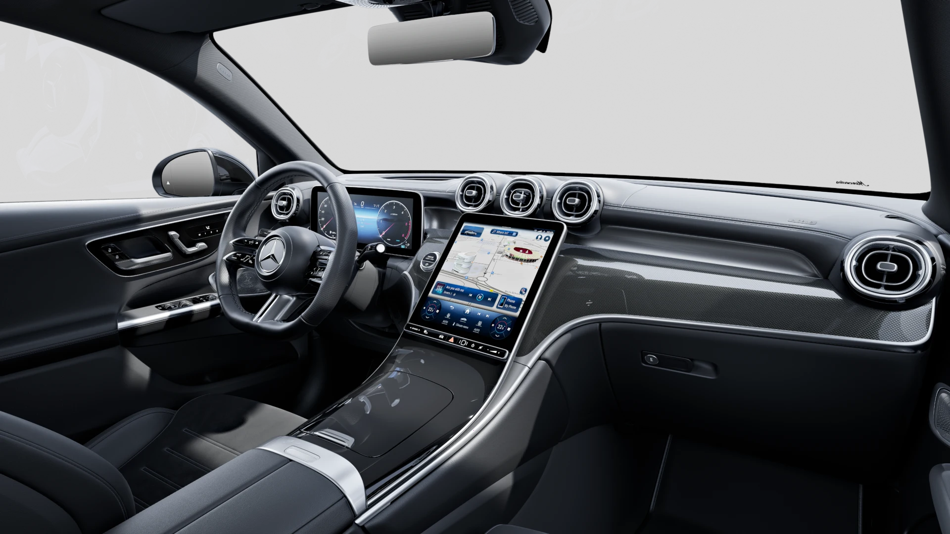 Image Mercedes-Benz GLC COUPÉ GLC 220 d 4MATIC Coupé AMG Line Pack d'assistance à la conduite Plus  Pack Sport Black Apple CarPlay