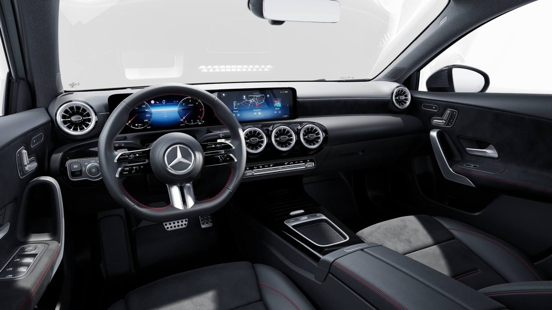 Image Mercedes-Benz CLASSE A 200 d Star Edition AMG Line  Pack Sport Noir Gris montagne magno MANUFACTUREAMG Premium Plus 