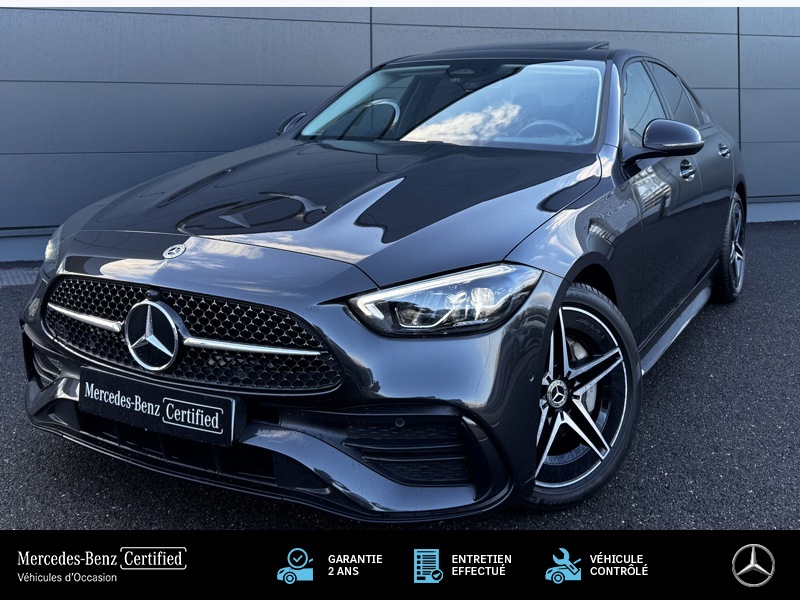 Photo Mercedes-Benz CLASSE C BERLINE 220 d Amg Line  Toit Ouvrant Pack Black Full Led Apple CarPlay