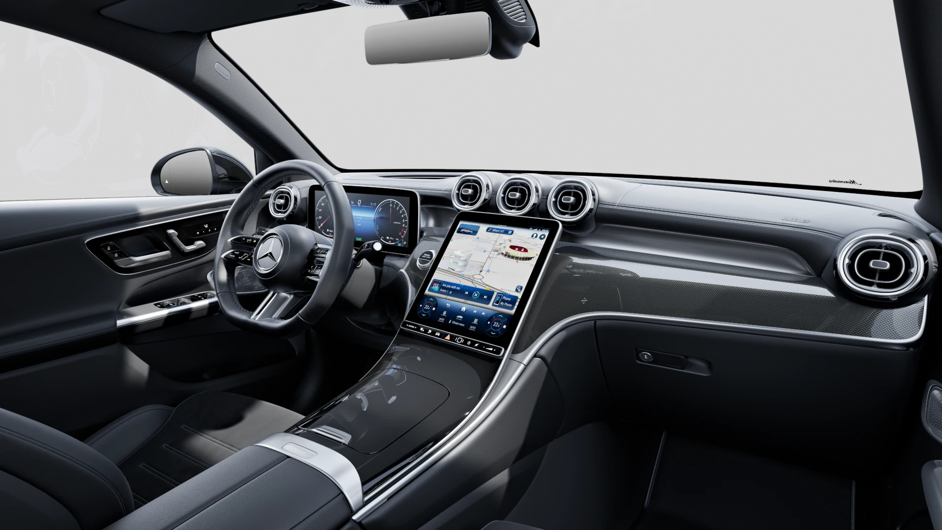 Image Mercedes-Benz GLC COUPÉ GLC 300 e Hybrid EQ AMG LINE Apple CarPlay Android Auto  Pack Sport Noir Sièges chauffants à l'arriè