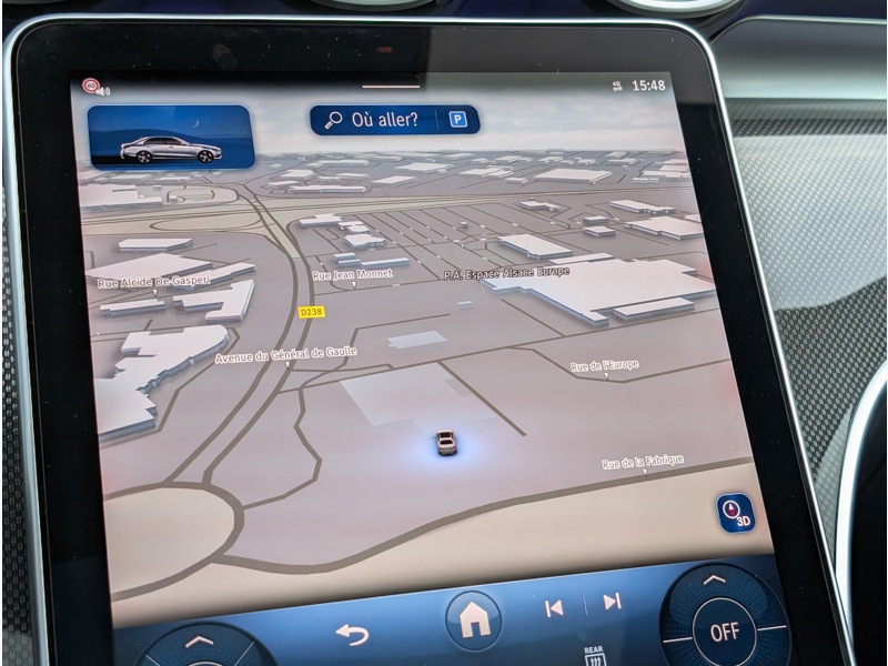 Image Mercedes-Benz CLASSE C BERLINE 220 d   AMG LINE TO SIEGES AVANT ELECTRIQUES MEMOIRES CHAUFFANTS INTEGRATION SMARTPHONE CAMERA DE RE