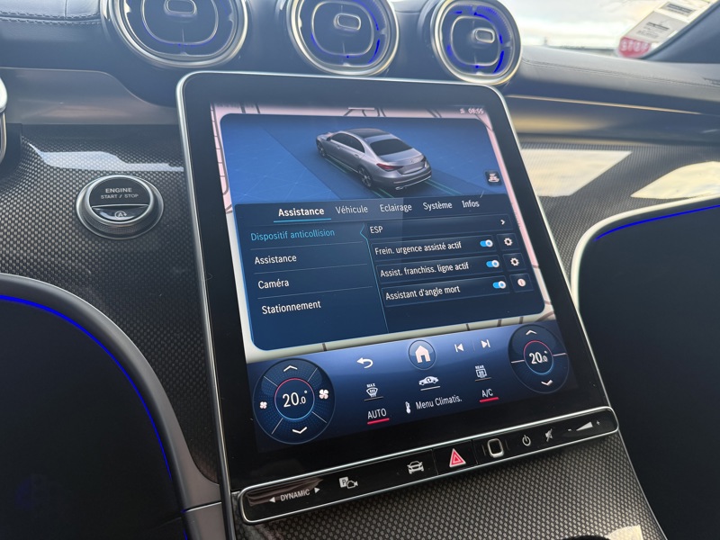 Image Mercedes-Benz CLASSE C BERLINE 220 d Berline AMG Line  Toit Ouvrant Full Led Apple CarPlay Pack Black 