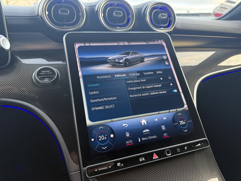 Image Mercedes-Benz CLASSE C BERLINE 220 d Berline AMG Line  Toit Ouvrant Full Led Apple CarPlay Pack Black 