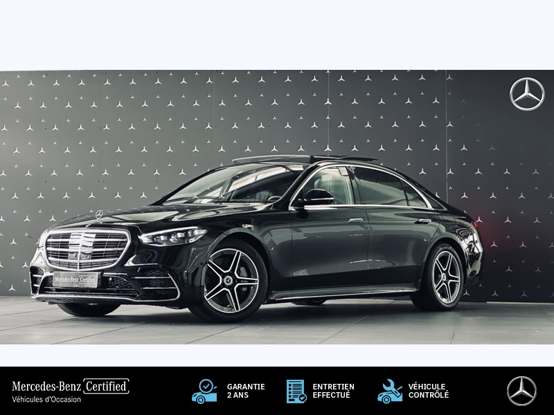 Photo Mercedes-Benz CLASSE S 580 e Limousine AMG Line Digital light TO GPS Carplay Caméra 360 Burmester Sièges cuir élec chauff/v