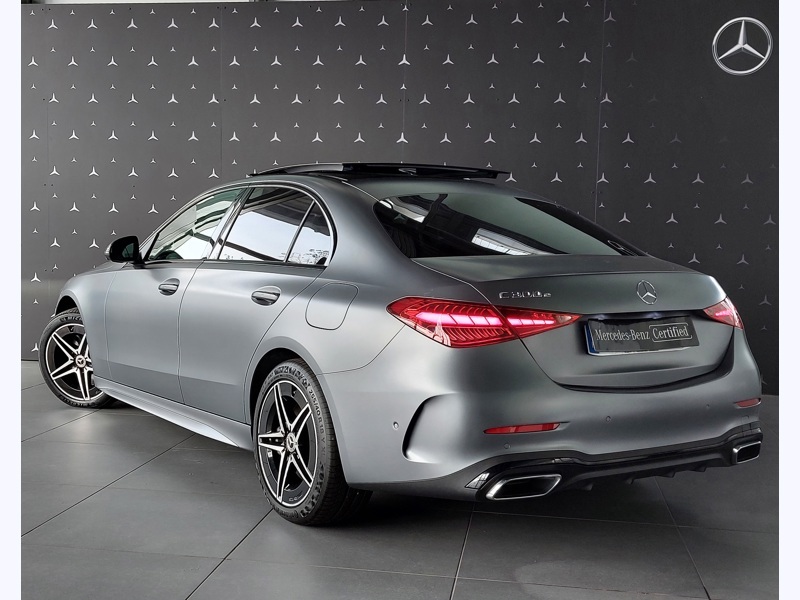 Image Mercedes-Benz CLASSE C BERLINE 300 e Berline AMG line TO GPS Carplay Caméra 360 HUD Sièges cuir élec chauff/ventil Régul Keyless -T