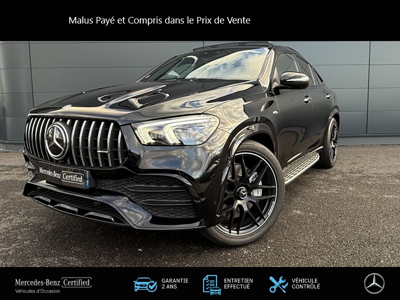 Image Mercedes-Benz GLE COUPÉ 53 4MATIC+ TO GPS Carplay Caméra 360 Burmester Sièges cuir élec chauff/ventil Régul adaptatif Keyles