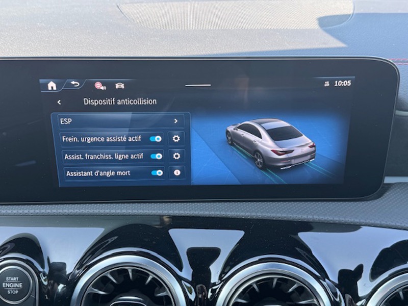 Image Mercedes-Benz CLA COUPÉ 200 d AMG Line 2.0 150 8G-DCT Toit ouvrant Distronic Carplay Angle mort Pack hiver Cam 360 Handsfree