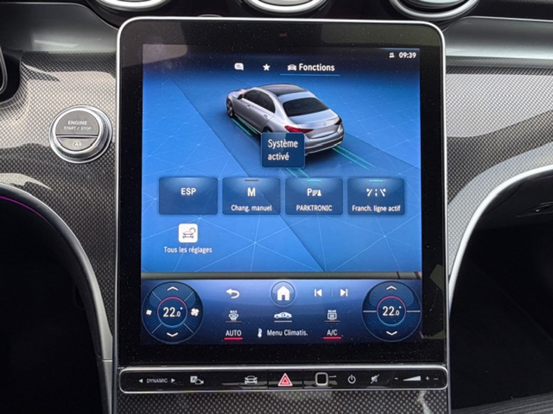 Image Mercedes-Benz CLASSE C BERLINE Classe C 220 d Business Line 2.0 190 9G-DCT Toit ouvrant Digital light Carplay Angle mort Distronic 