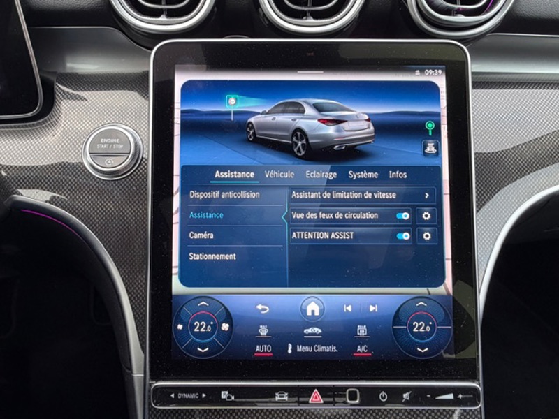 Image Mercedes-Benz CLASSE C BERLINE Classe C 220 d Business Line 2.0 190 9G-DCT Toit ouvrant Digital light Carplay Angle mort Distronic 